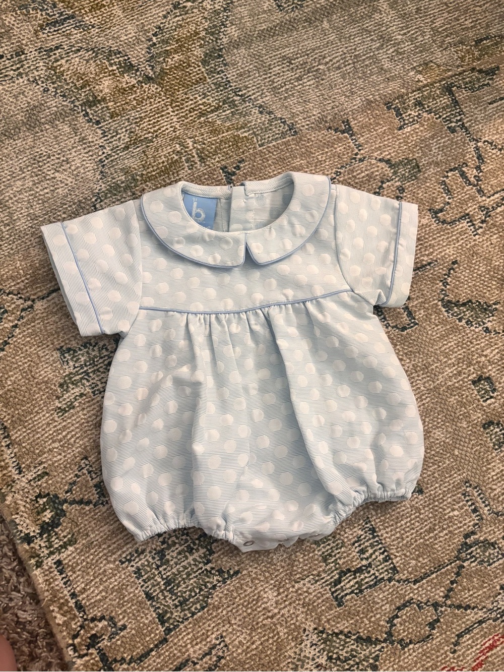 bella bliss Light Blue Polka Dot Baby Bubble